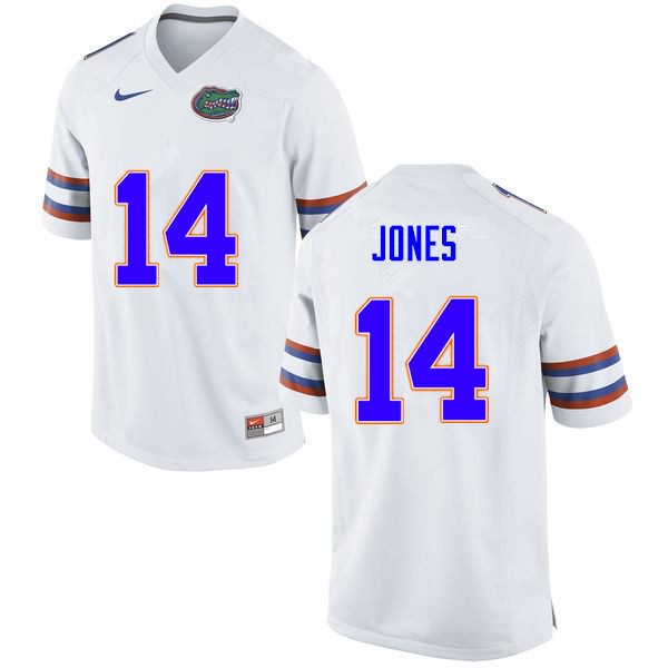 NCAA Florida Gators Emory Jones Men's #14 Nike White Stitched Authentic College Football Jersey EMA1264LB